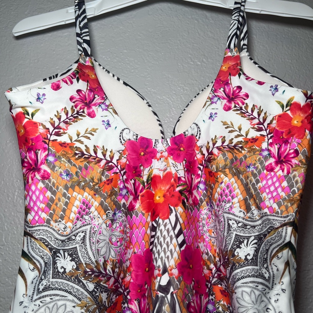 Ted Baker Ollimpi Samba Plunge Sweetheart Neckline Swimsuit Floral - Picture 6 of 7